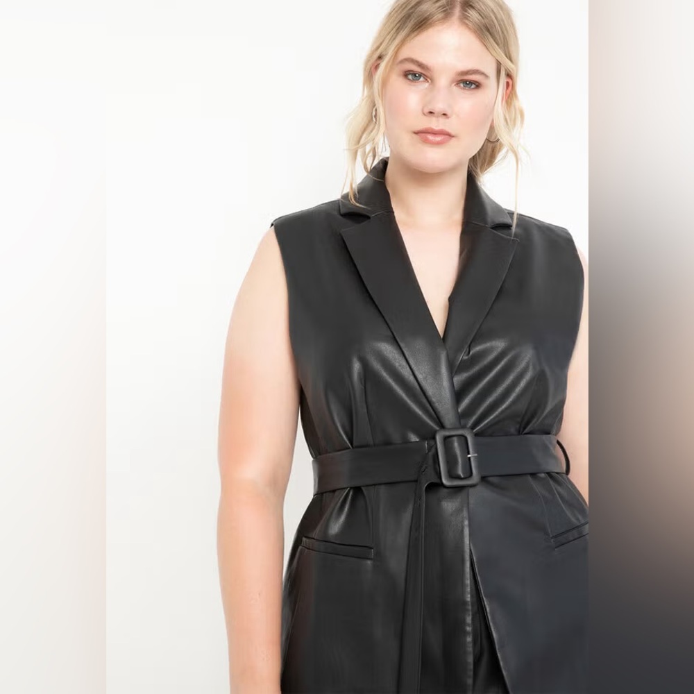 Eloquii Collection: Faux Leather Vest